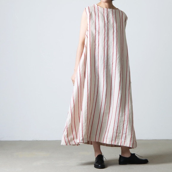 Ichi Antiquites Dresses & Skirts - ICHI ANTIQUITES LINEN STRIPE SLEEVELESS DRESS